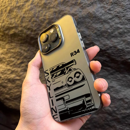 Cool Car Design Phone Case For iPhone Laser Silver Cover