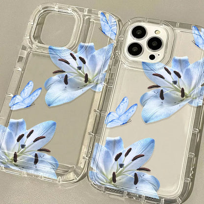 Lily Flower Phone Case For iPhone Transparent Soft Cover