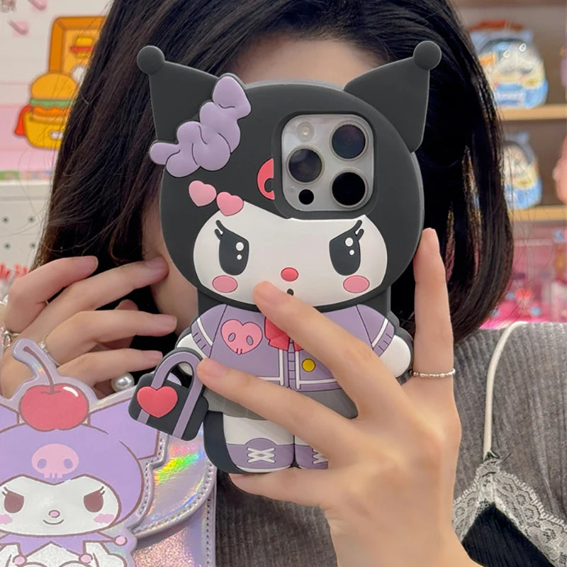 Handbag Kuromi For iPhone Silicone Soft Cover Case