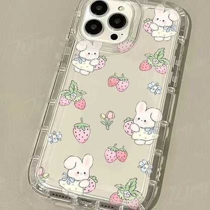 Cute Rabbit Colorful Flower Phone Case