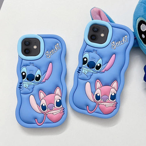 Soft Silicone Wave Stitch Protective iPhone Case