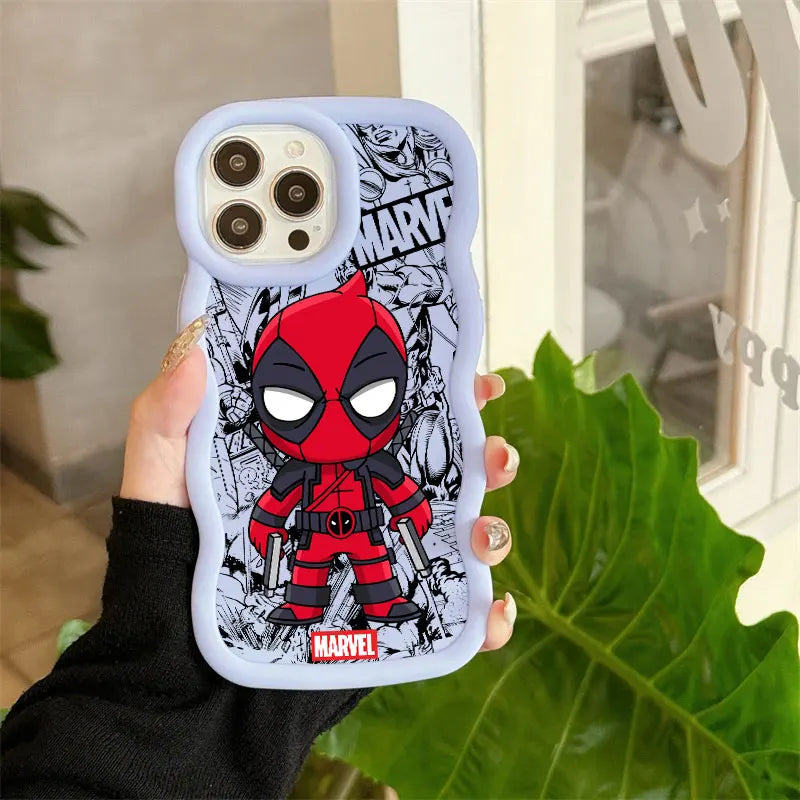 Marvel Cute Deadpool Groot Raccoon Candy Phone Case For iPhone
