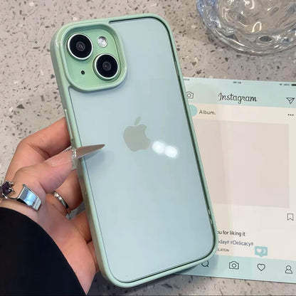 Luxury Clear Candy Color Case For iPhone Clear Acrylic Bumper Protection Cases Cover