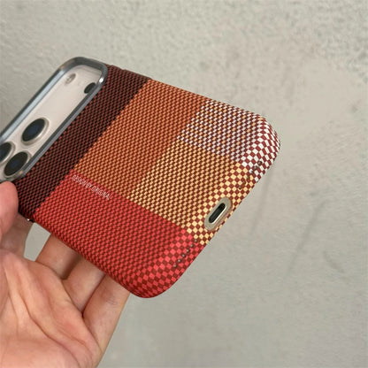 Thin Carbon Fiber Clash Colorful Hard PC Case For iPhone