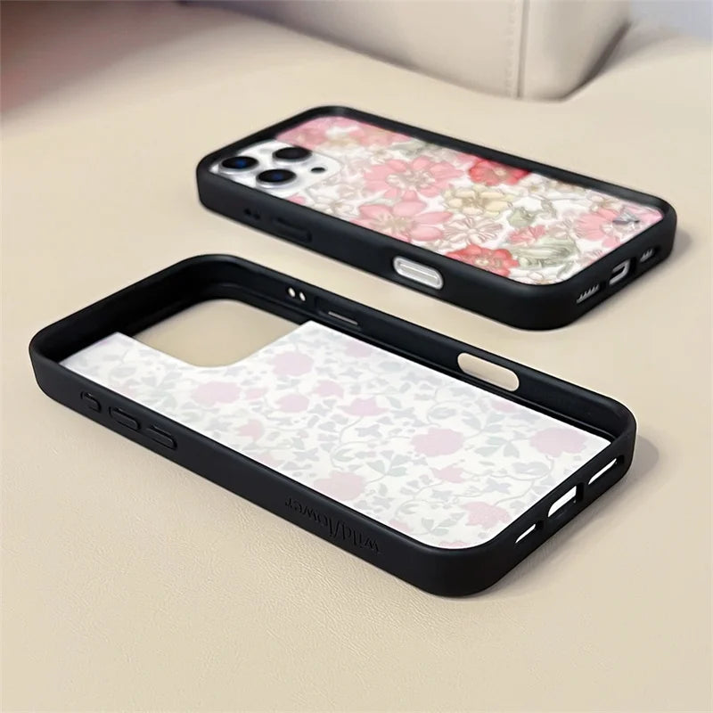 Wildflower Ins Cute Cartoon Phone Case For iPhone