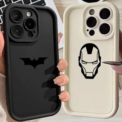 Marvel Batman Ironman Cute Silicone Case For Apple iPhone
