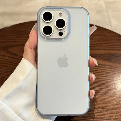 Soft Matte Candy Transparent Phone Case For iPhone Shockproof Silicone Bumper Cover