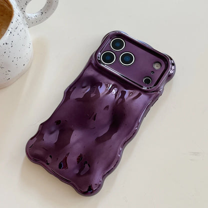 Stylish Solid Color Wave Bubble Phone Case For iPhone