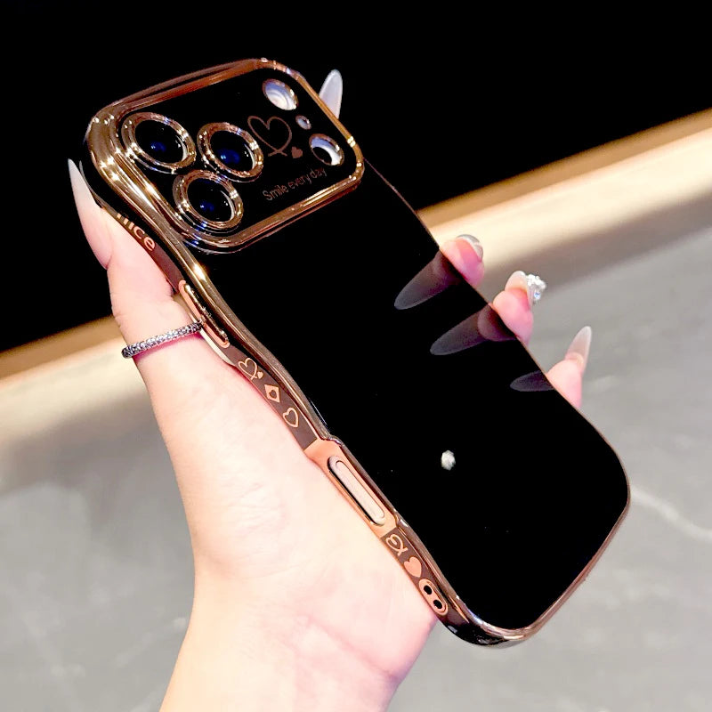 Plated Soft Wave Phone Case For iPhone