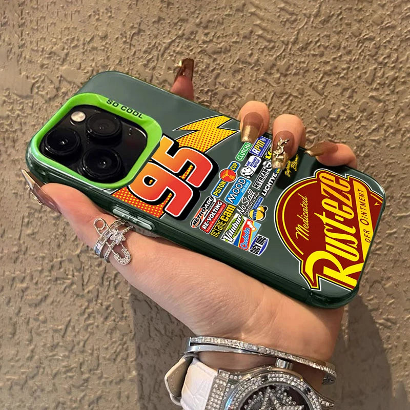 Lightning McQueen 95 Shockproof Matte iPhone Case, Hard Plating Cover