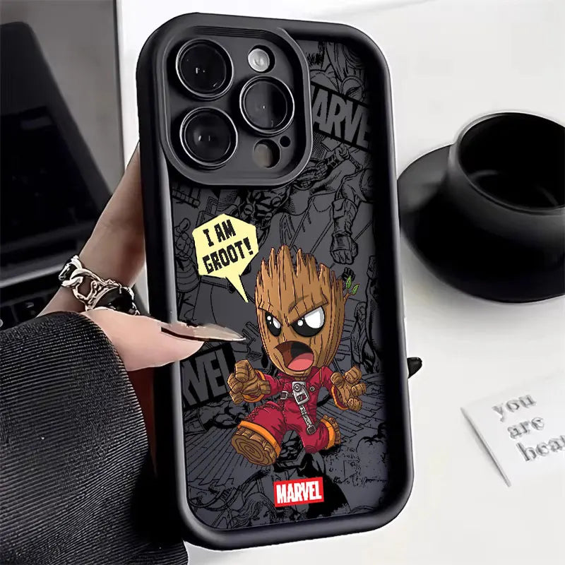 Cute Marvel Ironman Spiderman Silicon Case For Apple iPhone