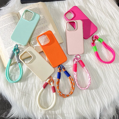 Lanyard Strap Rope Silicone Phone Case For iPhone