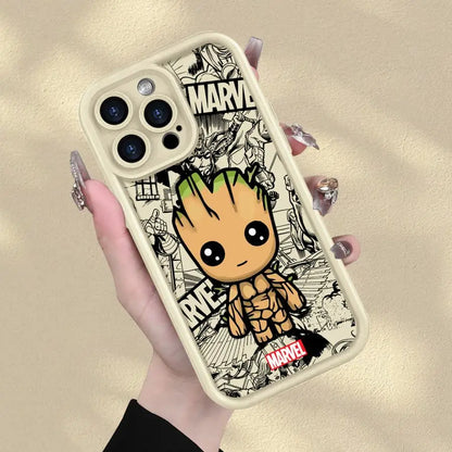 Soft Cover Phone Case For iPhone Marvels Groot Spiderman