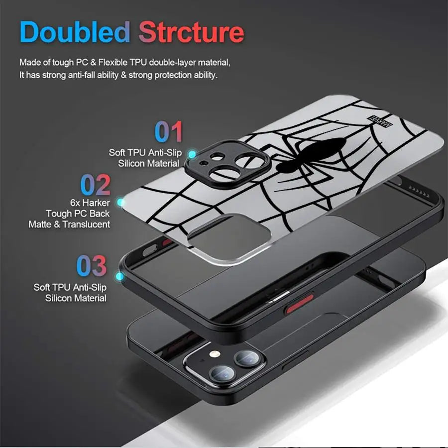 Marvel Hero Spider Man Funda Back Phone Cover Case For iPhone