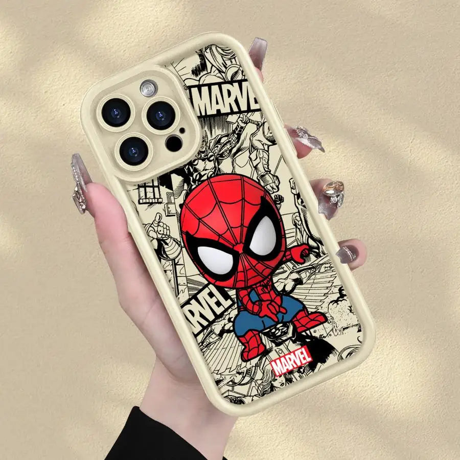 Soft Cover Phone Case For iPhone Marvels Groot Spiderman