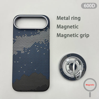 For iPhone Air Phone Case Kevlar Aramid Fiber Hard Shell Carbon