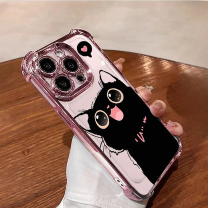 Funny Cute Black Cat Compatible Phone Case