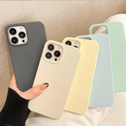 Luxury For Apple Original Silicone Phone Case For iPhone Shockproof Cover Accessories