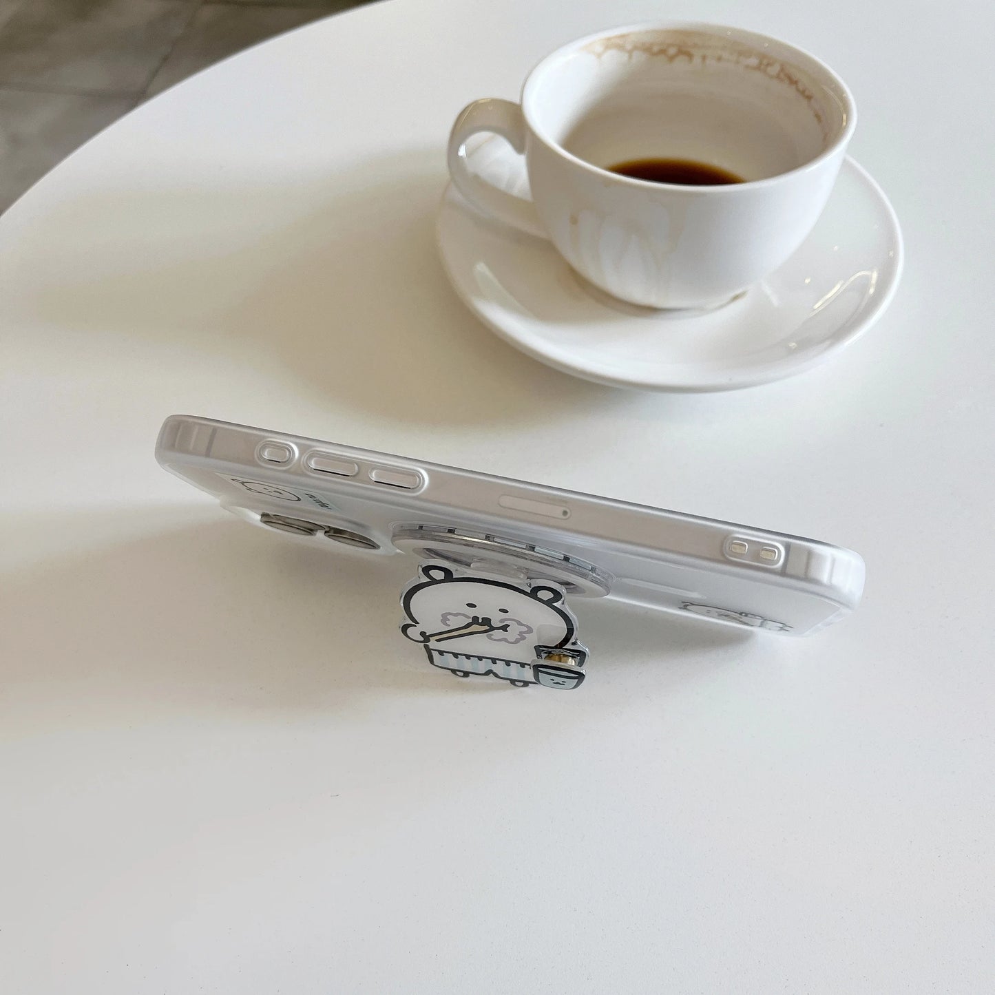 Healing White Bear Magnetic Suction Bracket Phone Case