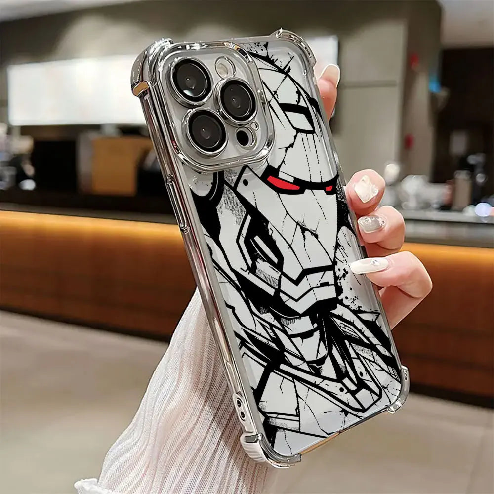 Marvel Art Ironman Luxury Shockproof Case For iPhone