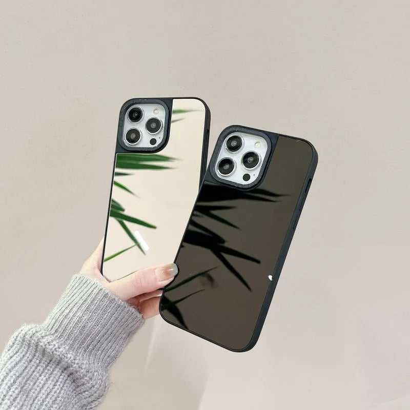 Luxury Makeup Mirror Phone Case For iPhone – MagSafe Compatible Hard Cover