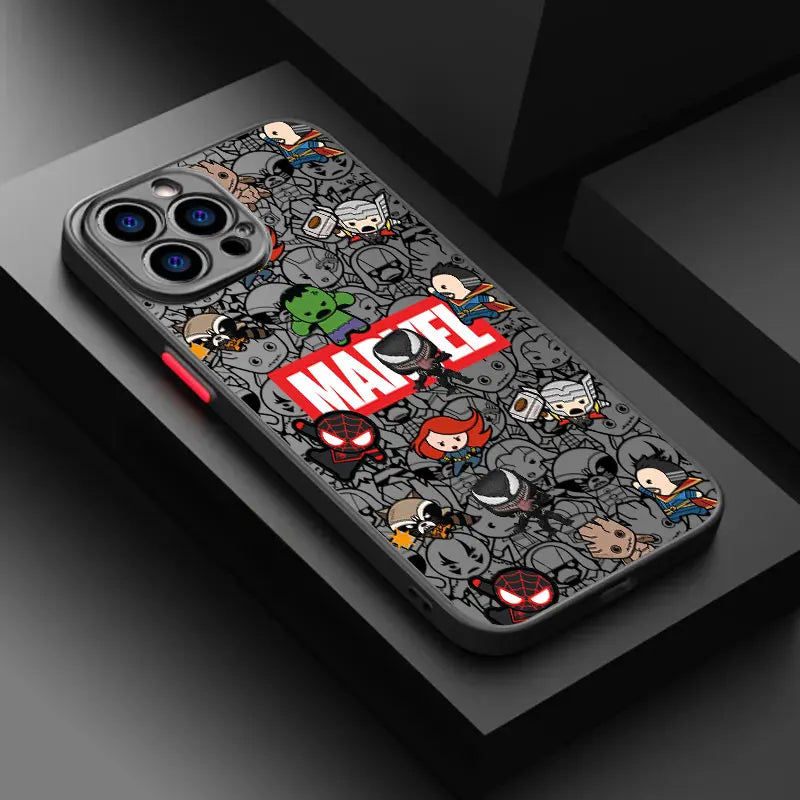Cartoon Marvel Spider Man Groot Phone Case For iPhone