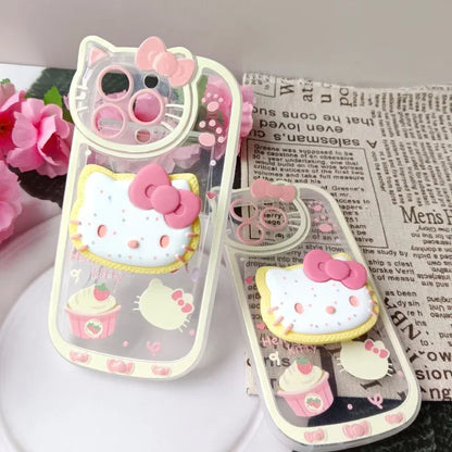 Sanrio Hello Kitty Stand Phone Cases For iPhone Original Shockproof Cover Case