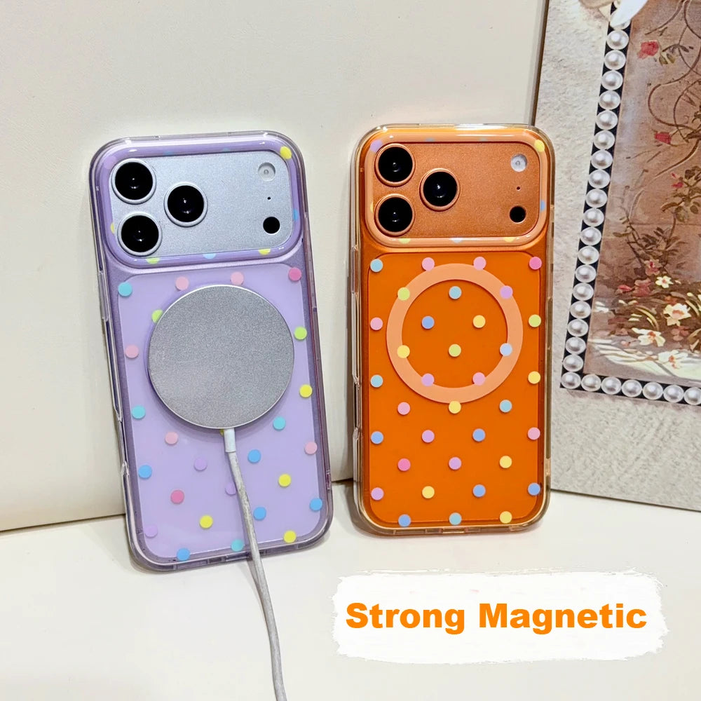Transparent Wave Point Magnetic Case For iPhone