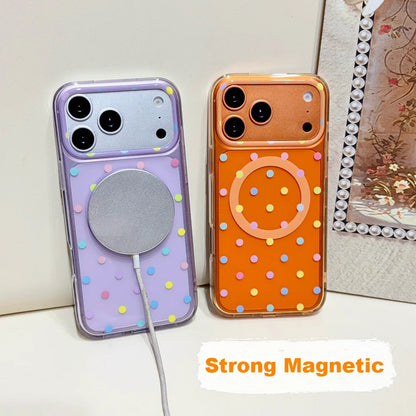 Transparent Wave Point Magnetic Case For iPhone