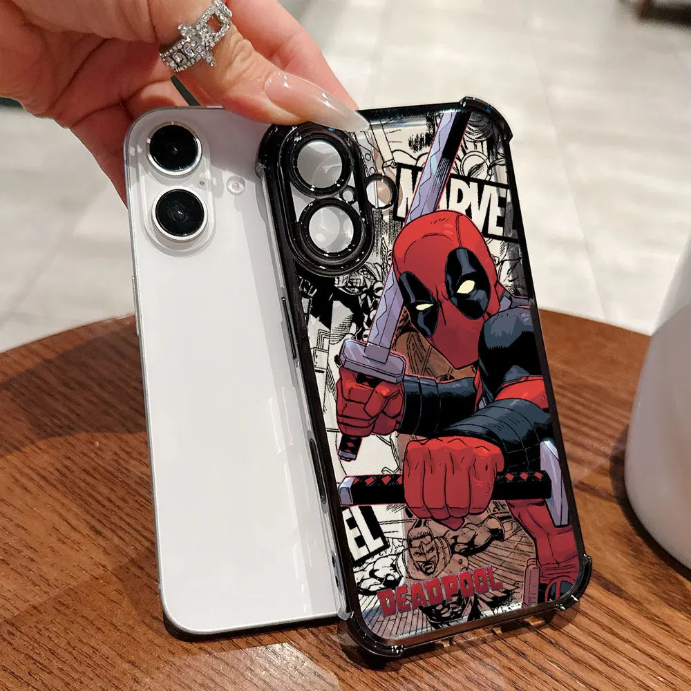 Marvel Comics Deadpool Luxury Shockproof Case For iPhone