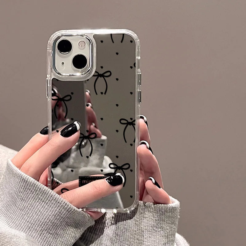 Cute Cherry Mirror Phone Case For iPhone