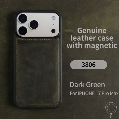 Crazy Horse Grain Genuine Leather Case For iPhone