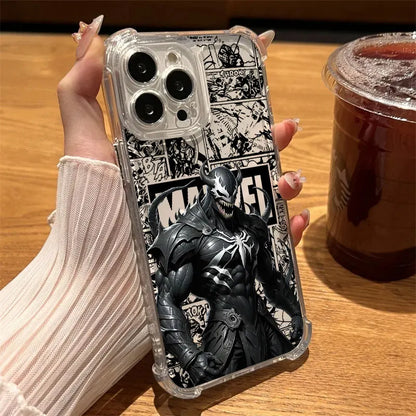 Marvel Spiderman Ironman Comic Clear Case For iPhone