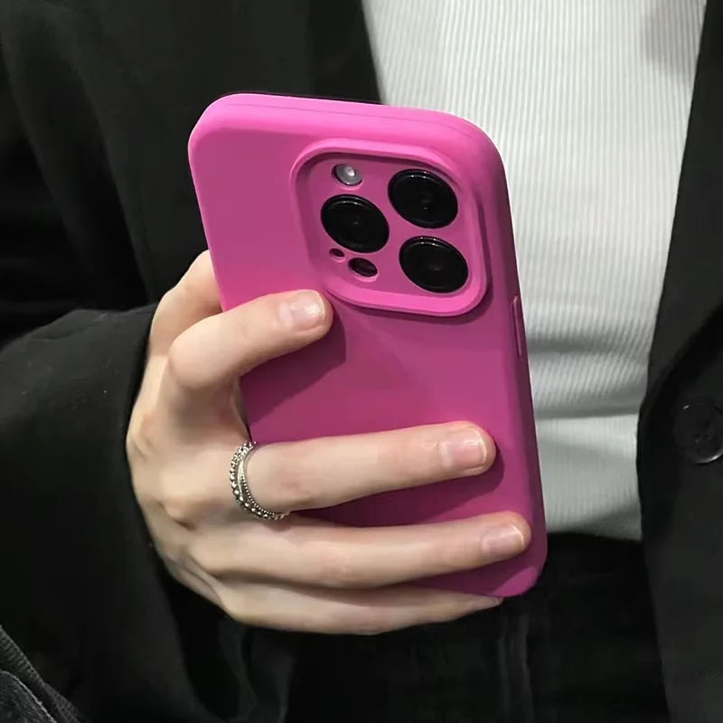 Liquid Silicone Phone Case For iPhone Cases For iPhone Camera Lens Protection Cover