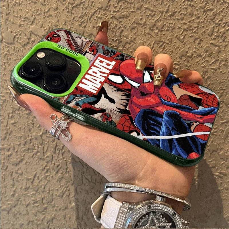 Marvel Superhero Spider Man Case For iPhone Silicone Hard Edge Cover