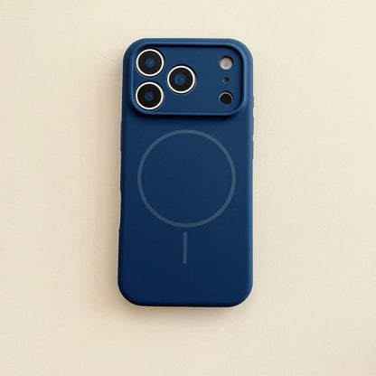 For Magsafe Magnetic Wireless Charging Solid Color Silicone Phone Case For iPhone