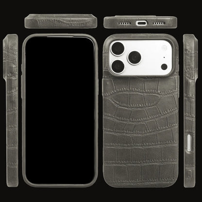 Premium Crocodile Leather Case For iPhone Back Cover