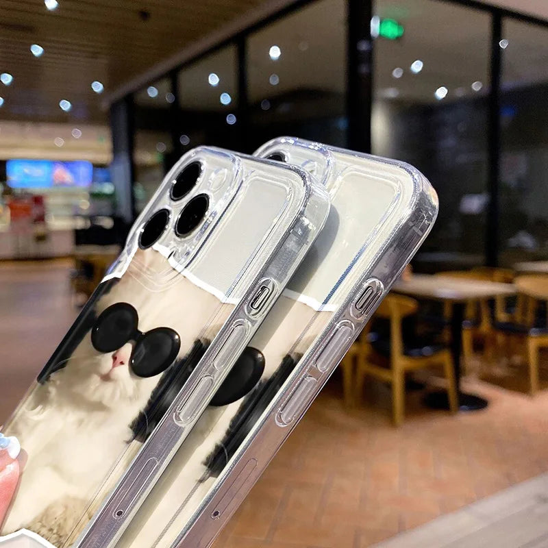 Lovely Cat Soft Phone Case For iPhone