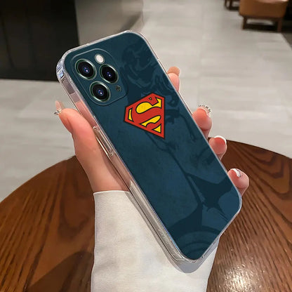 Marvel Supermans Hero Transparent Phone Case For iPhone