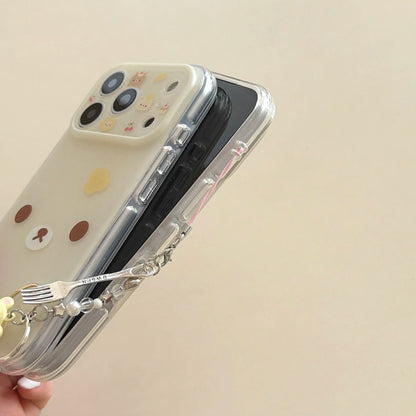 Cartoon Cute Rilakkuma White Brown Bear Suitable For iPhone