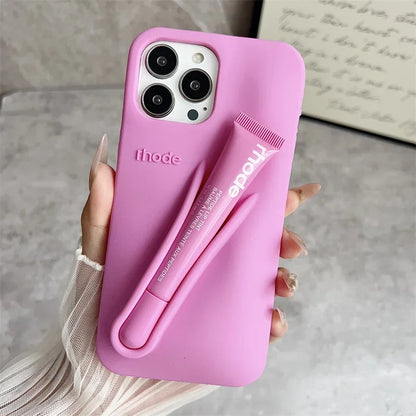 Rhode Lip Gloss Holder Silicone Phone Case For iPhone