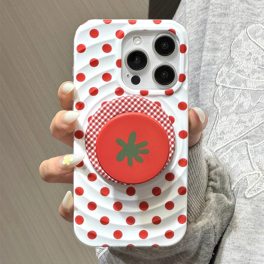 Cute Red Tomato Magnetic Holder Phone Case