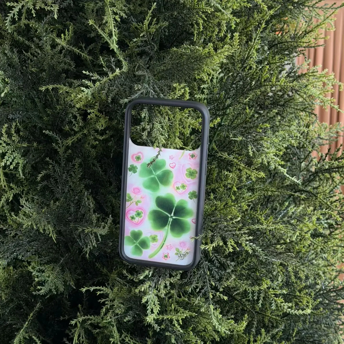 Wildflower Ins Lucky Four Leaves Clover Phone Case For iPhone