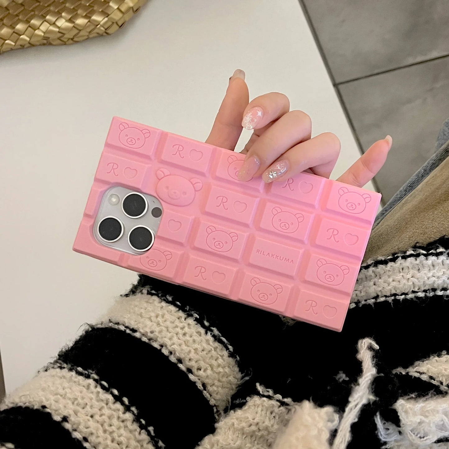 Cute Cartoon Chocolate Silicone Soft High Quality Phone Case