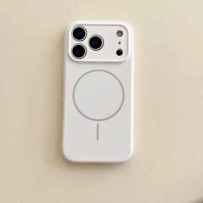 For Magsafe Magnetic Wireless Charging Solid Color Silicone Phone Case For iPhone