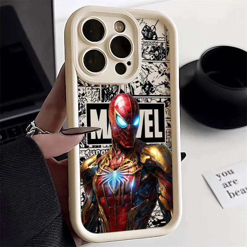 Marvel Ironman Spiderman Phone Case For iPhone