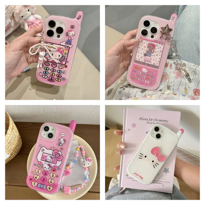 New Hot Korean INS Hello Kitty Mobile Pink Phone Case For iPhone