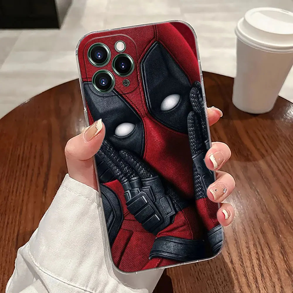 Marvel Cap USA Ironman Hulk Transparent Phone Case For iPhone
