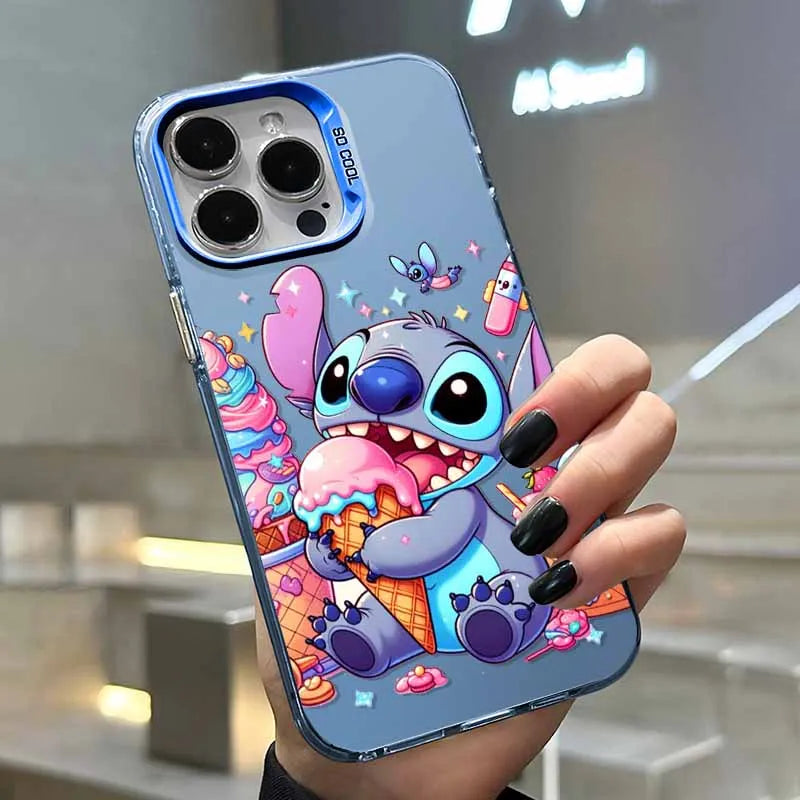 Cartoon Cute Stitch Cover For Apple iPhone Colorful Phone Case