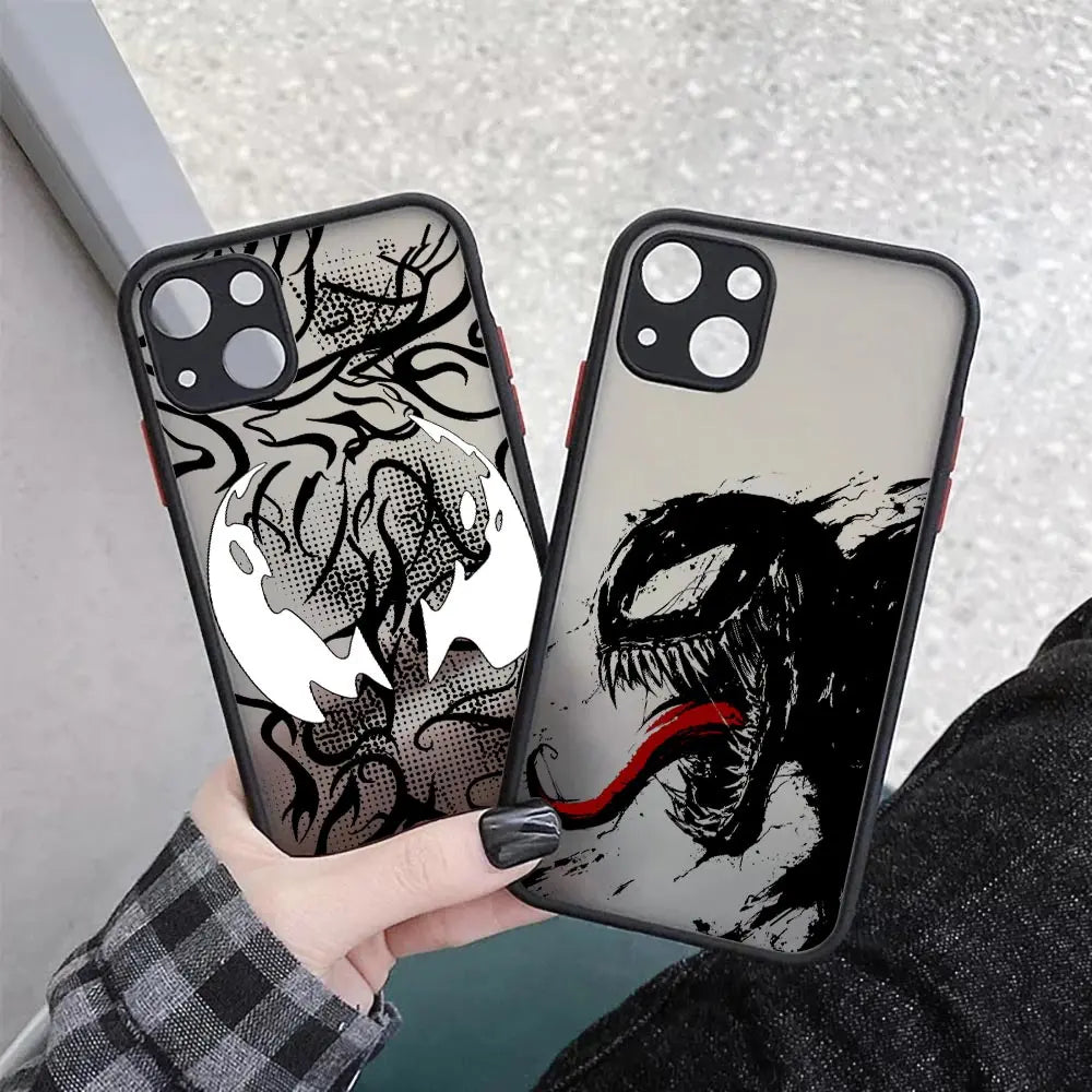 Marvel Venom Logo Translucent Case For iPhone